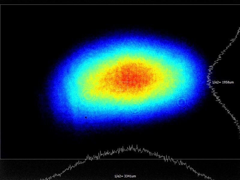 Far field beam profile of 0405 nm laser. Far field beam profile of 405 NM LASER (DIODE; CIRCULARIZED BEAM)